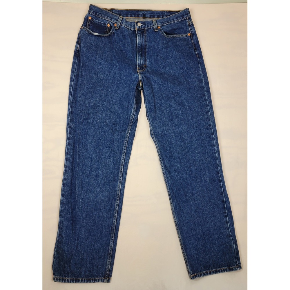 Levis 550 Mens Relaxed Fit Tapered Leg Blue Denim Jeans 36x33 Medium Wash